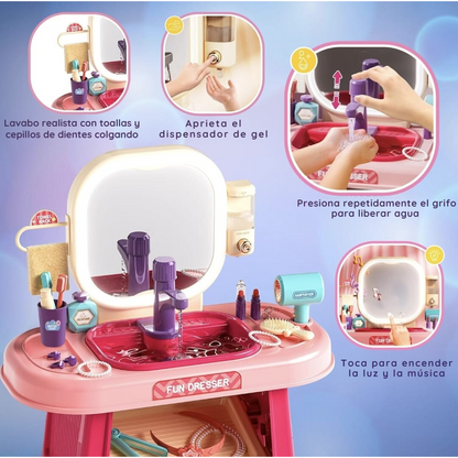 Tocador Mágico LED para Niñas 🌈✨