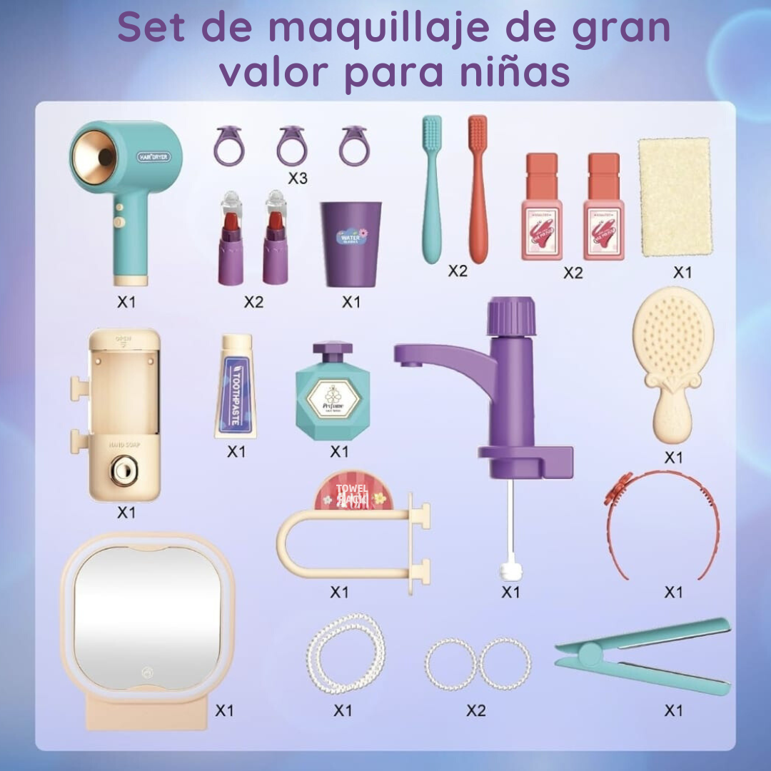 Tocador Mágico LED para Niñas 🌈✨