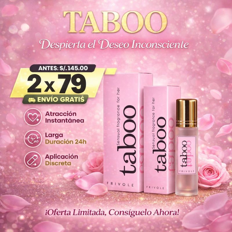 2X1 Perfume TABOO FEROMONA Seduce sin esfuerzo